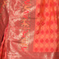 Rajwada Multicolored Woven Silk Blend Saree With Unstitched Blouse For Women