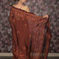 Rajwada Brown Embroidered Crepe Saree With Unstitched Blouse For Women