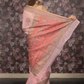 Rajwada Light Pink Cotton Blend Woven Saree with Unstitched Blouse for Women