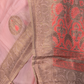 Rajwada Light Pink Cotton Blend Woven Saree with Unstitched Blouse for Women