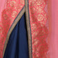 Rajwada Pink Embroidered Gold Shaded Silk Blend Saree with Unstitched Blouse for Women
