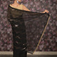 Rajwada Black and Gold Sequins Embroidered Georgette Saree with Unstitched Blouse for Women