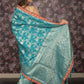 Rajwada Teal Ethnic Banarasi Silk Saree with Unstitched Blouse for Women
