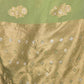 Rajwada Light Green Woven Cotton Blend Saree With Unstitched Blouse For Women