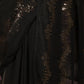 Rajwada Black Woven Chiffon Saree Without Blouse for Women
