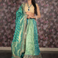 Rajwada Teal Dual Tone Woven Semi Stitched Net Lehenga Set With Dupatta And Unstitched Blouse For Women
