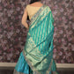 Rajwada Teal Dual Tone Woven Semi Stitched Net Lehenga Set With Dupatta And Unstitched Blouse For Women