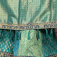 Rajwada Teal Dual Tone Woven Semi Stitched Net Lehenga Set With Dupatta And Unstitched Blouse For Women