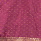 Rajwada Purple Block Printed Silk Blend Saree With Unstitched Blouse For Women