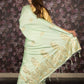 Rajwada Light Green Woven Satin Saree With Unstitched Blouse For Women