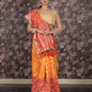 Rajwada Yellow Silk Blend Woven Saree With Unstitched Blouse For Women