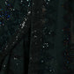 Rajwada Dark Green Georgette Sequins Embroidered Saree With Unstitched Blouse For Women