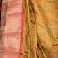 Rajwada Mustard Silk Blend Woven Saree with Unstitched Blouse for Women