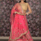 Rajwada Magenta Embroidered Semi Stitched Lehenga Set With Dupatta And Unstitched Blouse For Women