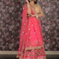 Rajwada Magenta Embroidered Semi Stitched Lehenga Set With Dupatta And Unstitched Blouse For Women
