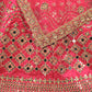 Rajwada Magenta Embroidered Semi Stitched Lehenga Set With Dupatta And Unstitched Blouse For Women