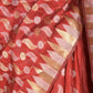 Rajwada Red Cotton Blend Woven Saree with Unstitched Blouse for Women