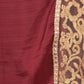 Rajwada Maroon Embroidered Georgette Saree Without Blouse For Women