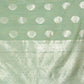 Rajwada Sea Green Woven Cotton Silk Blend Saree With Unstitched Blouse For Women