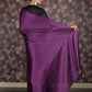 Rajwada Purple Solid Satin Saree With Unstitched Blouse For Women