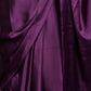 Rajwada Purple Solid Satin Saree With Unstitched Blouse For Women