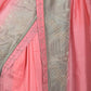 Rajwada Pink Embroidered Mercerized Cotton Saree with Unstitched Blouse for Women