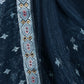 Rajwada Teal Embroidered Tissue Saree With Unstitched Blouse For Women