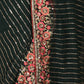 Rajwada Dark Green Sequins Embroidered Georgette Saree with Unstitched Blouse