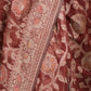 Rajwada Brown Cotton Blend Woven Saree with Unstitched Blouse for Women