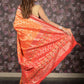 Rajwada Yellow Woven Heavy Silk Blend Saree With Unstitched Blouse For Women