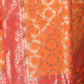 Rajwada Yellow Woven Heavy Silk Blend Saree With Unstitched Blouse For Women