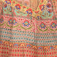 Rajwada Yellow Heavy Printed Embroidered Silk Blend Semi-Stitched Lehenga with Unstitched Blouse for Women