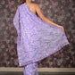 Rajwada Lavendar Sequins Embroidered Georgette Saree With Unstitched Blouse For Women