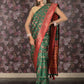 Rajwada Green Ethnic Woven Silk Blend Saree Without Blouse for Women