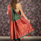 Rajwada Green Ethnic Woven Silk Blend Saree Without Blouse for Women
