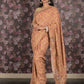 Rajwada Beige Embroidered Georgette Saree Without Blouse For Women
