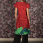 Rajwada Red A-Line Printed Rayon Kurti For Women