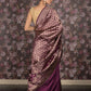 Rajwada Purple Silk Blend Woven Saree with Unstitched Blouse for Women
