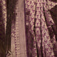 Rajwada Purple Silk Blend Woven Saree with Unstitched Blouse for Women