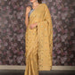 Rajwada Gold Embroidered Crepe Saree With Unstitched Blouse For Women