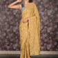 Rajwada Gold Embroidered Crepe Saree With Unstitched Blouse For Women