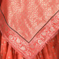 Rajwada Orange Printed Crepe Saree With Unstitched Blouse For Women