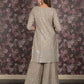 Rajwada Grey Mirror Embroidered Crepe Stitched Kurta Set For Women