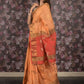 Rajwada Orange Woven Cotton Silk Blend Saree With Unstitched Blouse For Women