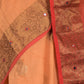 Rajwada Orange Woven Cotton Silk Blend Saree With Unstitched Blouse For Women