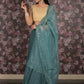 Rajwada Teal Embroidered Semi Stitched Georgette Lehenga Set With Dupatta And Unstitched Blouse For Women