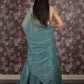 Rajwada Teal Embroidered Semi Stitched Georgette Lehenga Set With Dupatta And Unstitched Blouse For Women