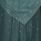 Rajwada Teal Embroidered Semi Stitched Georgette Lehenga Set With Dupatta And Unstitched Blouse For Women