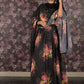 Rajwada Black Printed Semi Stitched Lehenga with Unstitched Blouse And Dupatta For Women