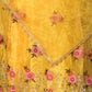 Rajwada Yellow Embroidered Semi Stitched Georgette Lehenga Set With Dupatta And Unstitched Blouse For Women